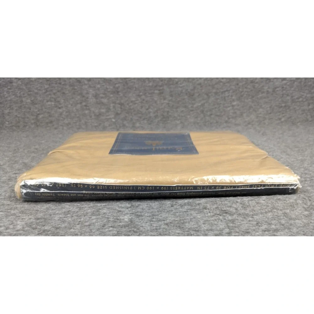 Ralph Lauren The Polo Sheet Twin‎ Flat Sheet Ghurka Khaki 250TC Pima Cotton NEW